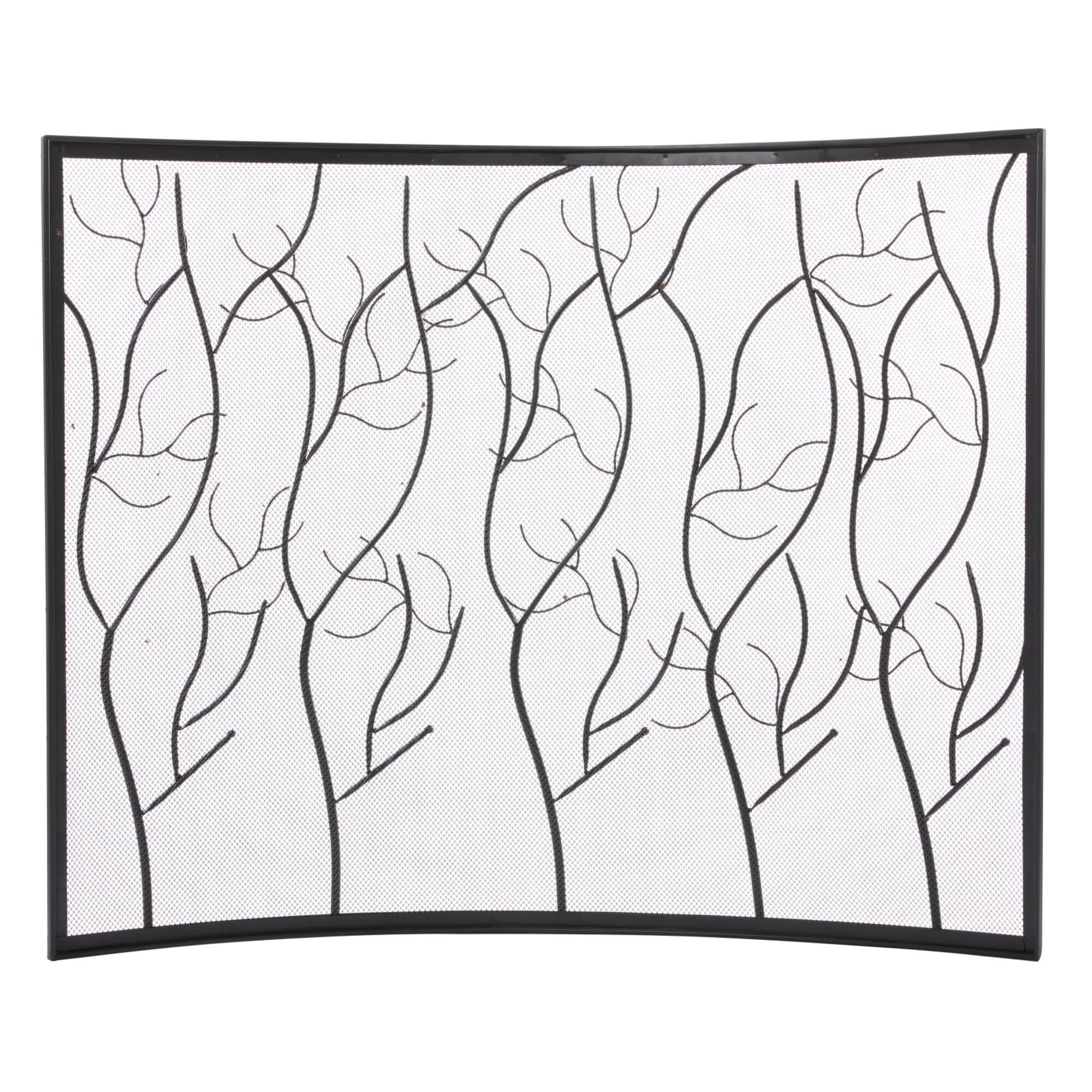 Brass Metal Eclectic Fireplace Screen
